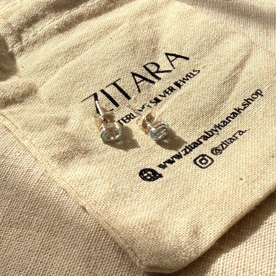 8mm oval gemstone studs