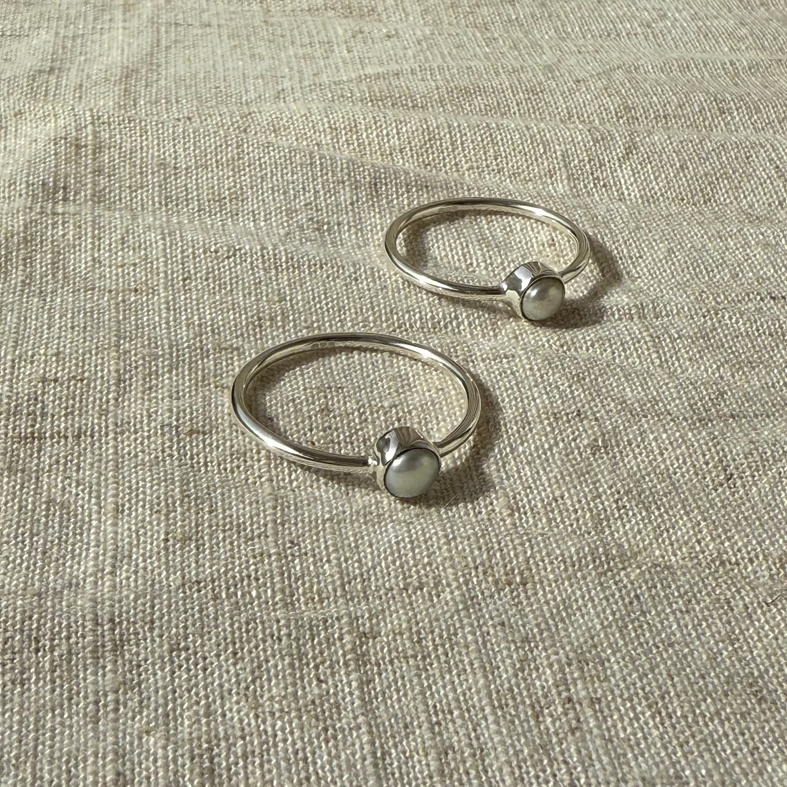 Dainty pearl ring