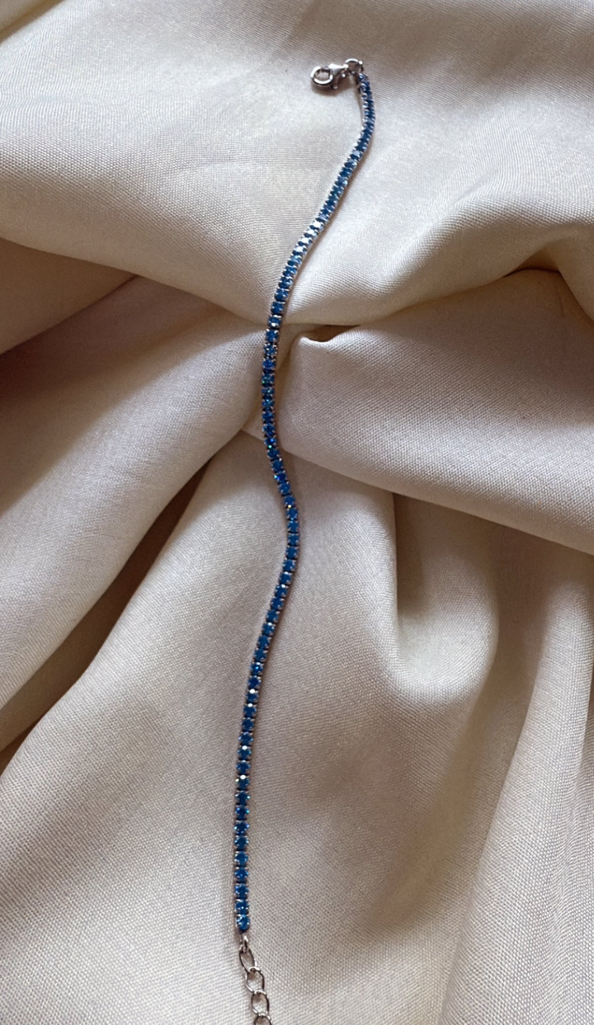 Blue zircon tennis bracelet