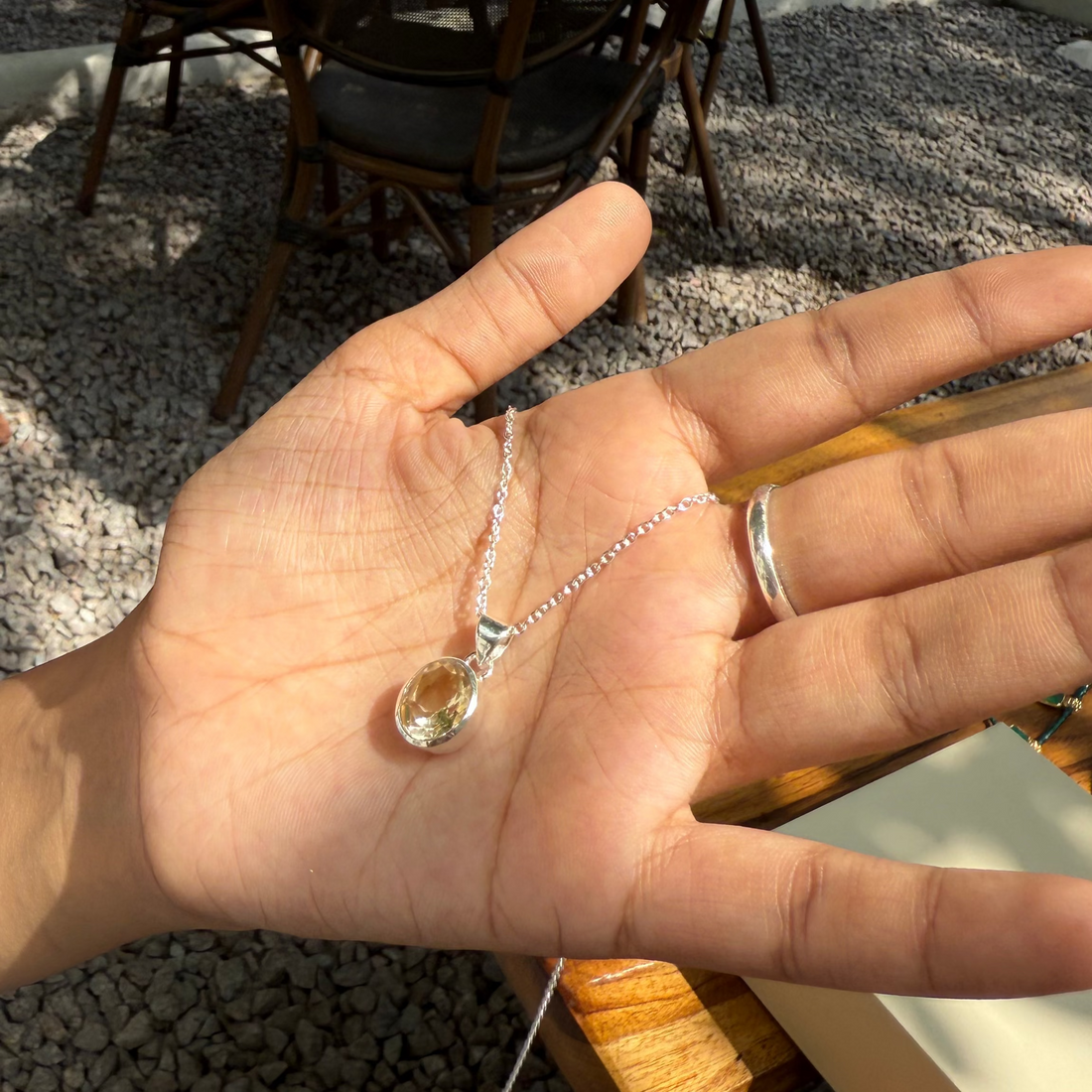 Citrine locket