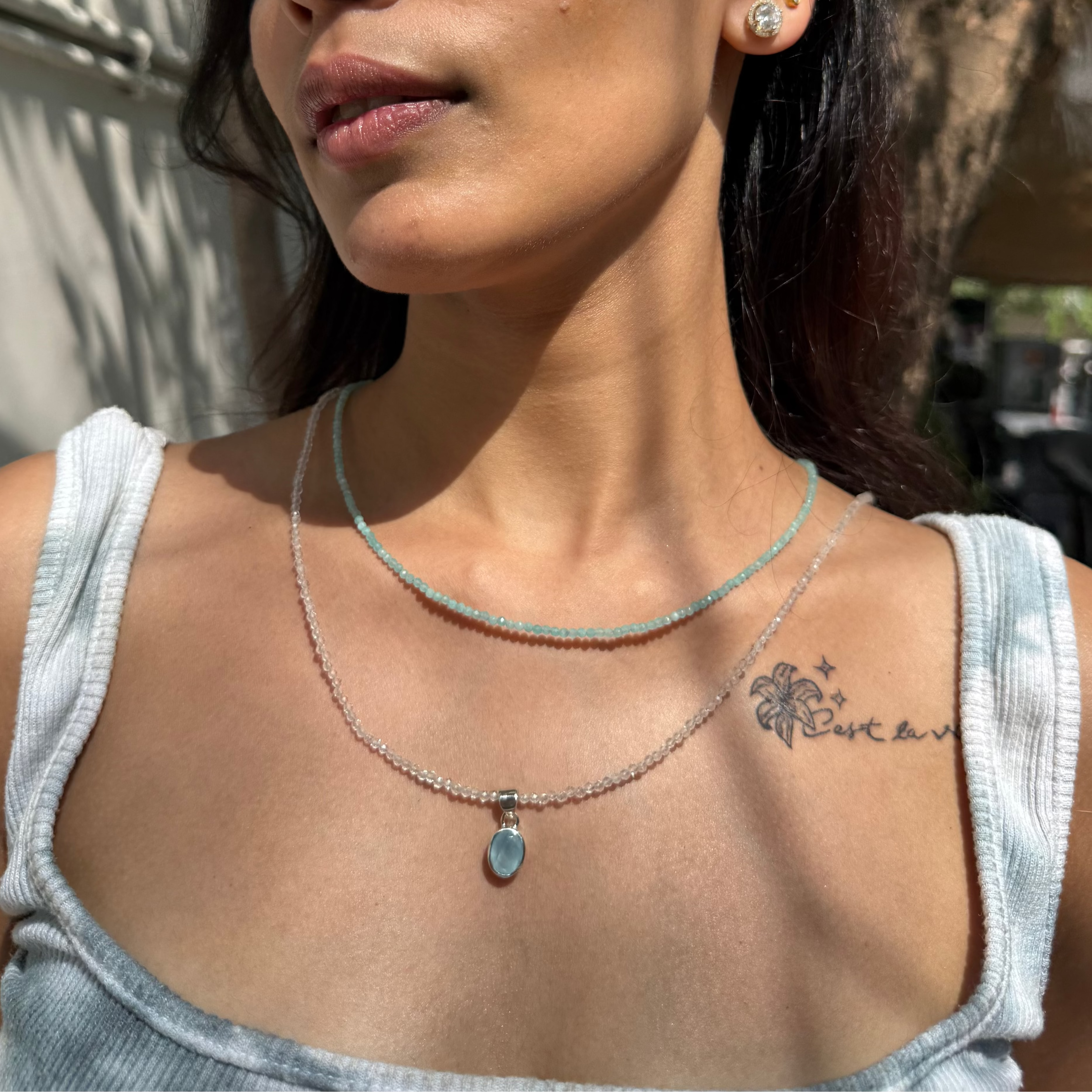 Aquamarine necklace