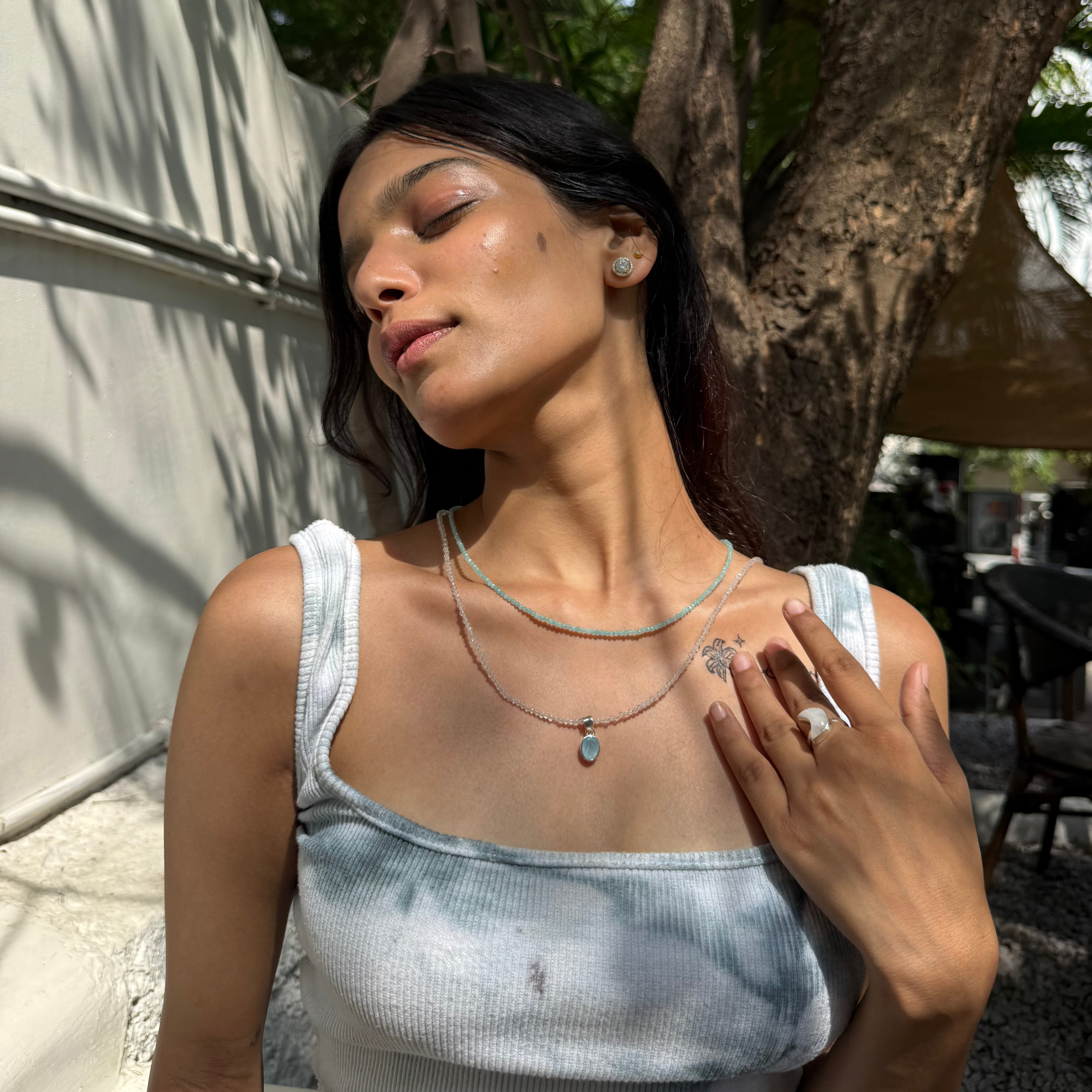 Aquamarine necklace