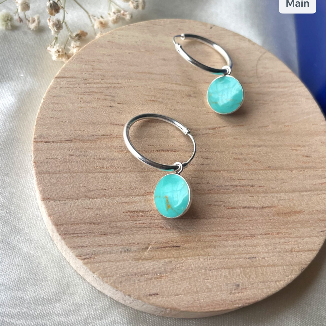Turquoise hoops