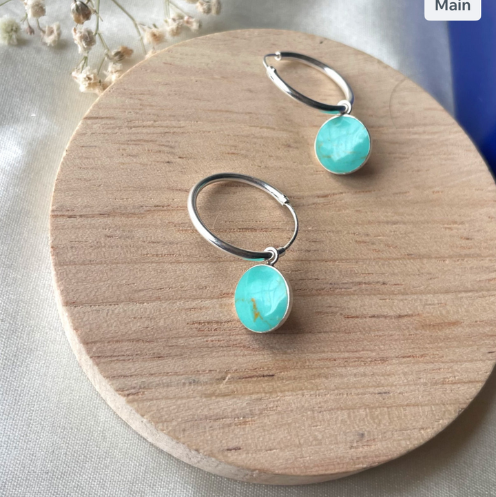 Turquoise hoops