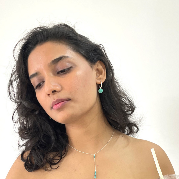 Turquoise hoops