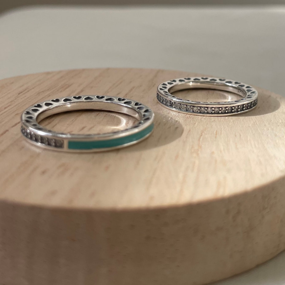 Turquoise thin band ring