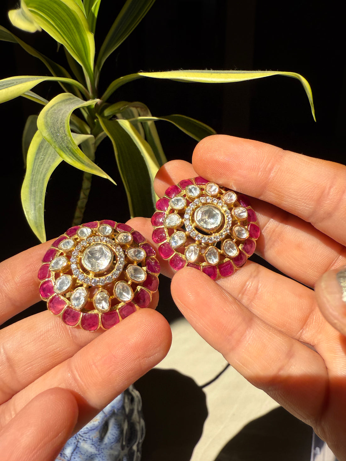 Gulzaar polki earrings
