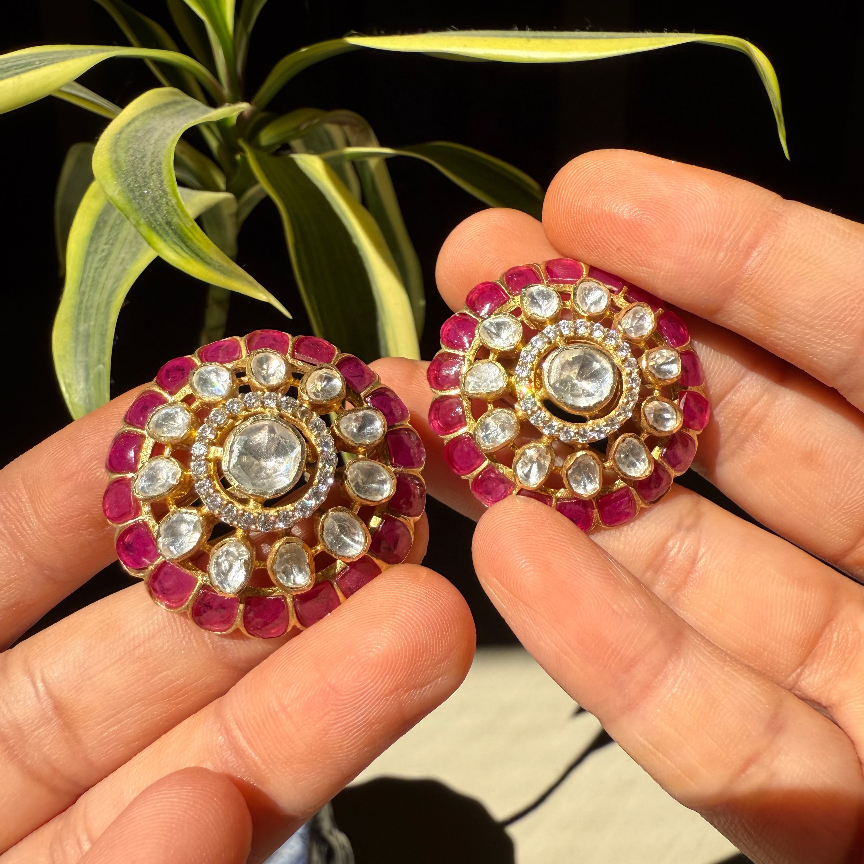 Gulzaar polki earrings