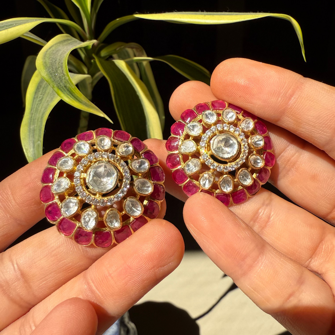 Gulzaar polki earrings