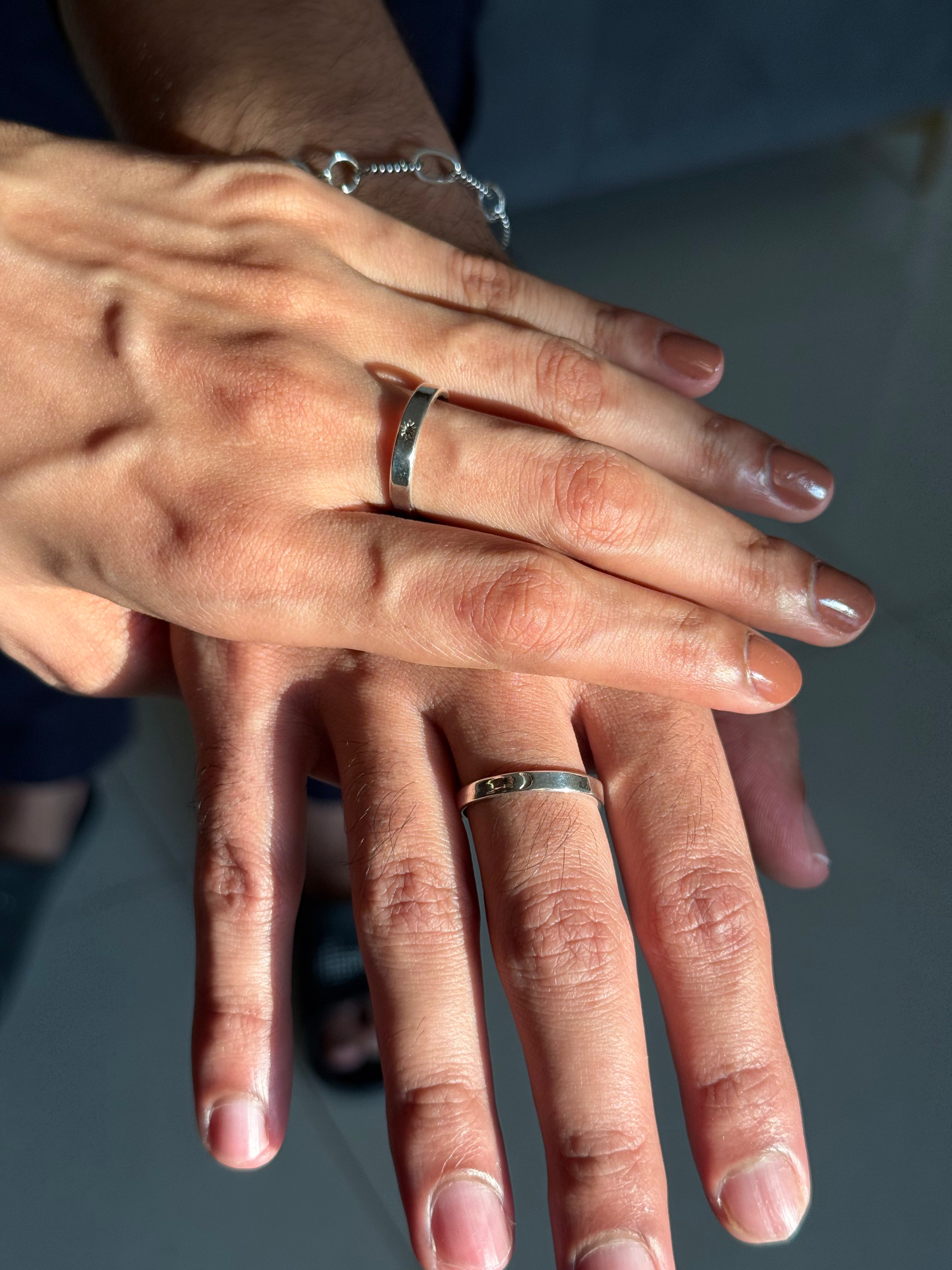 Sun & Moon band rings- promise rings