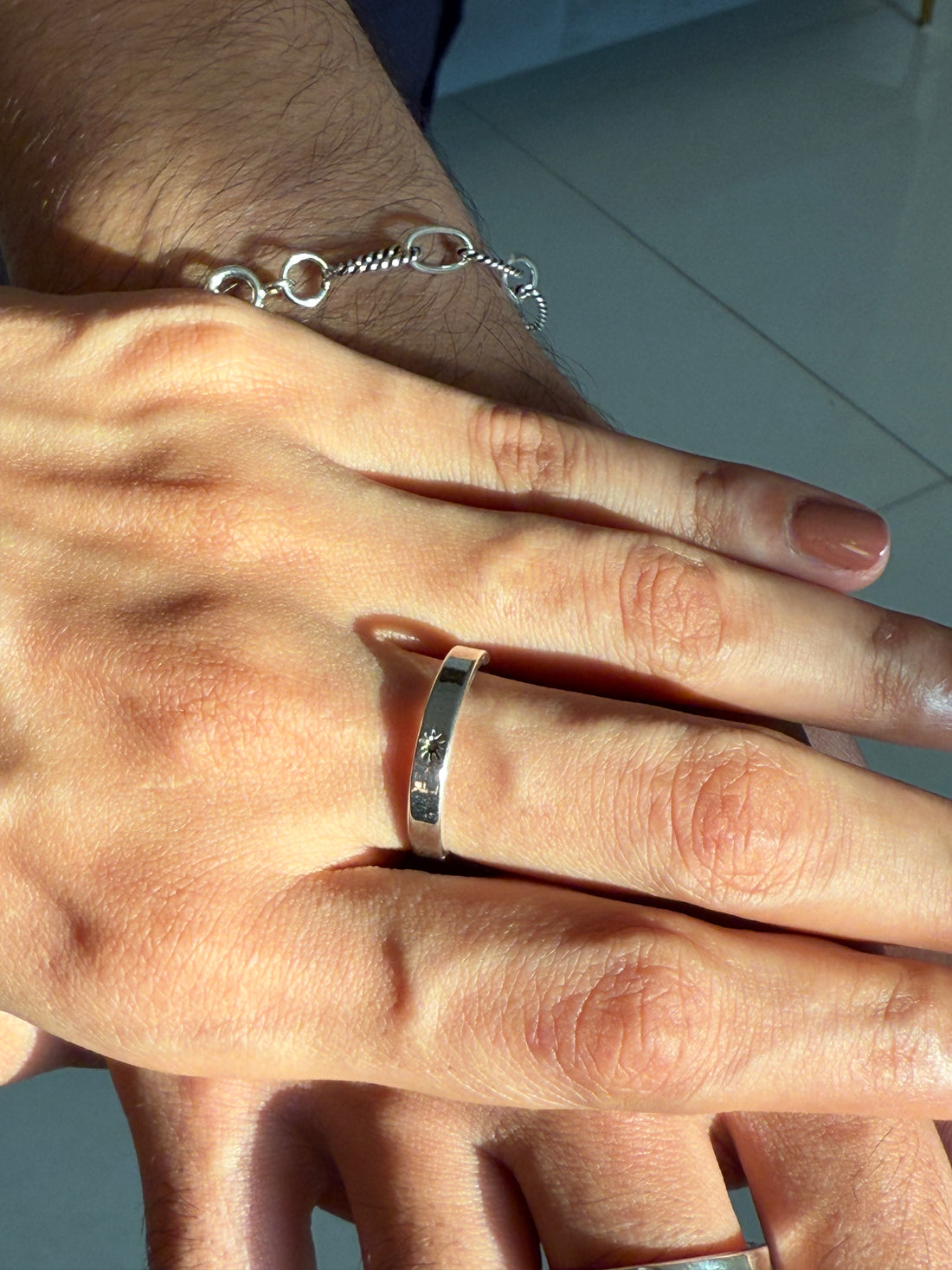 Sun & Moon band rings- promise rings