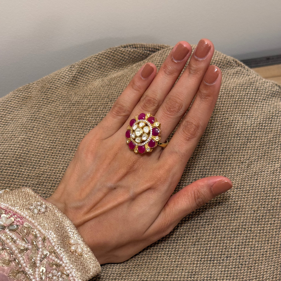Gulzaar polki ring