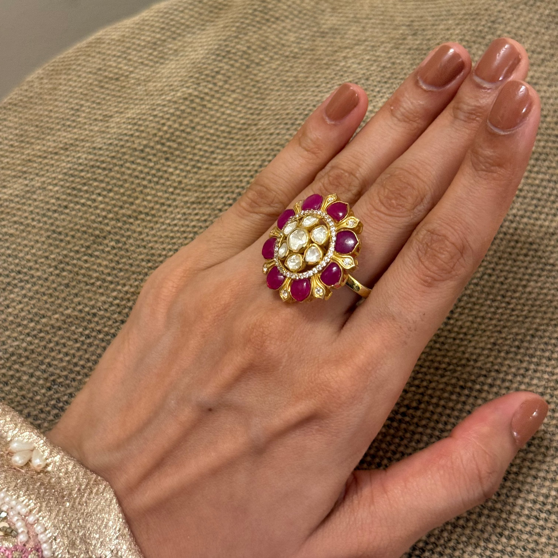 Gulzaar polki ring