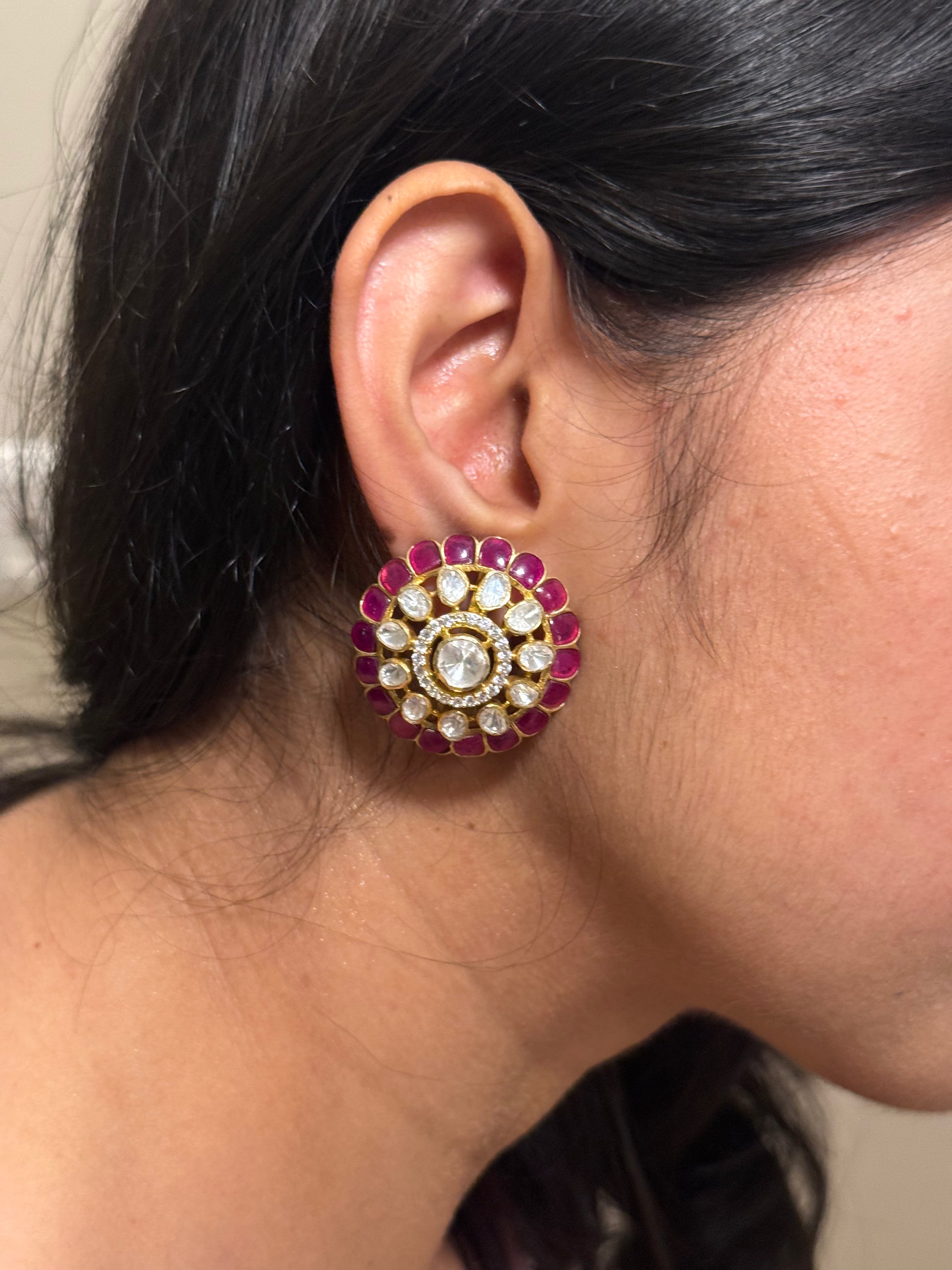 Gulzaar polki earrings