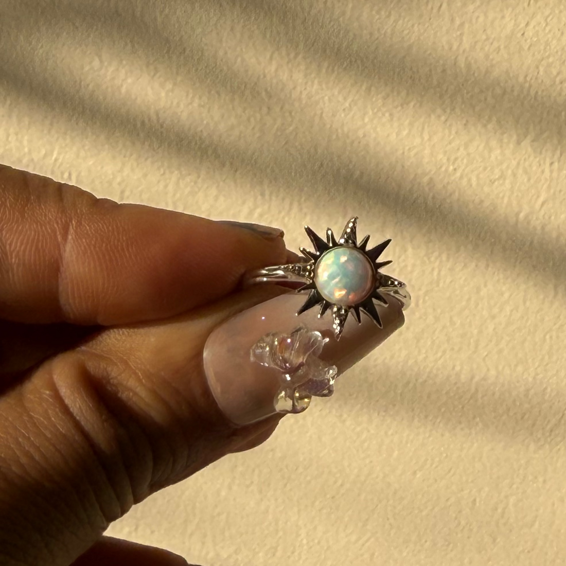 Opal sun ring