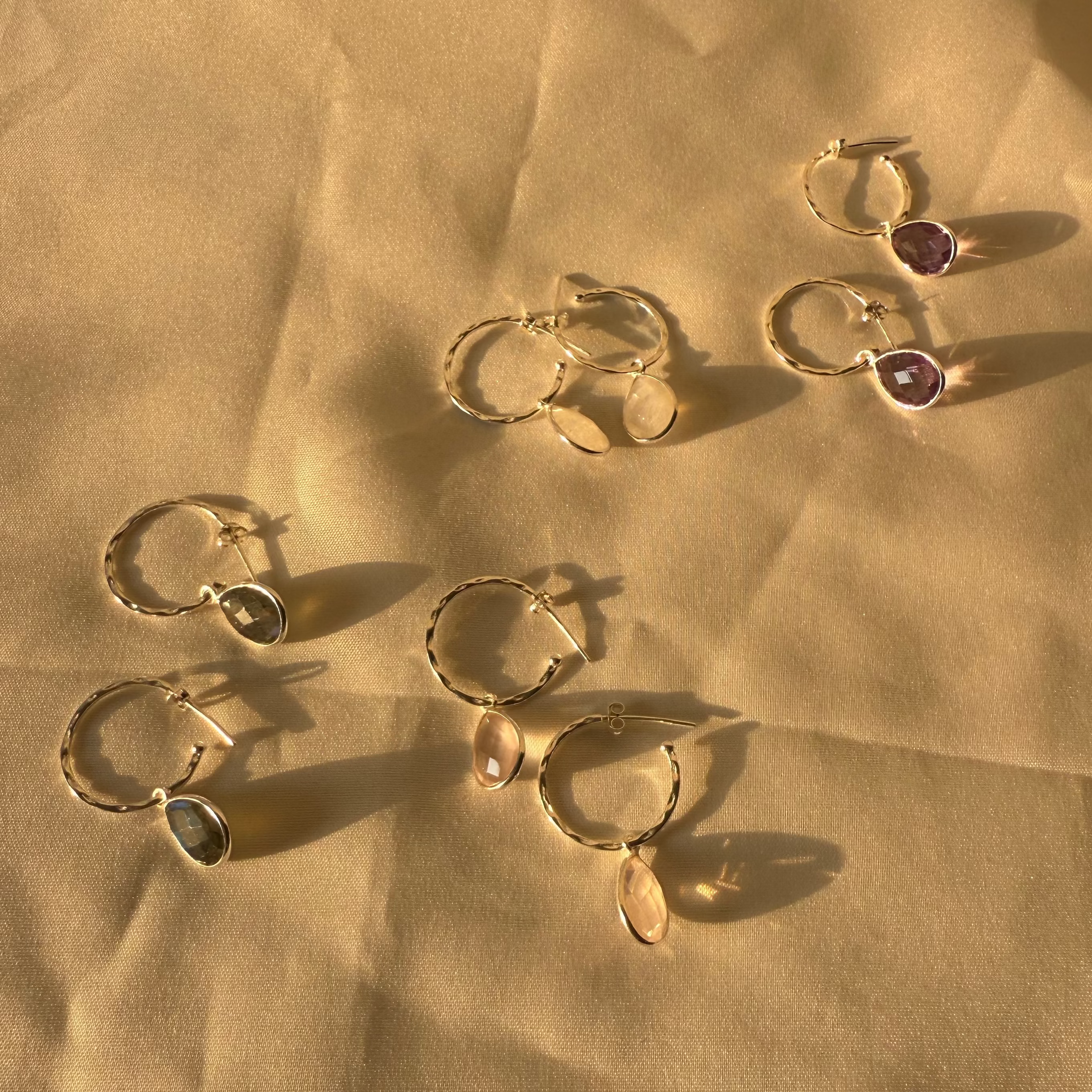 Gemstone hoops