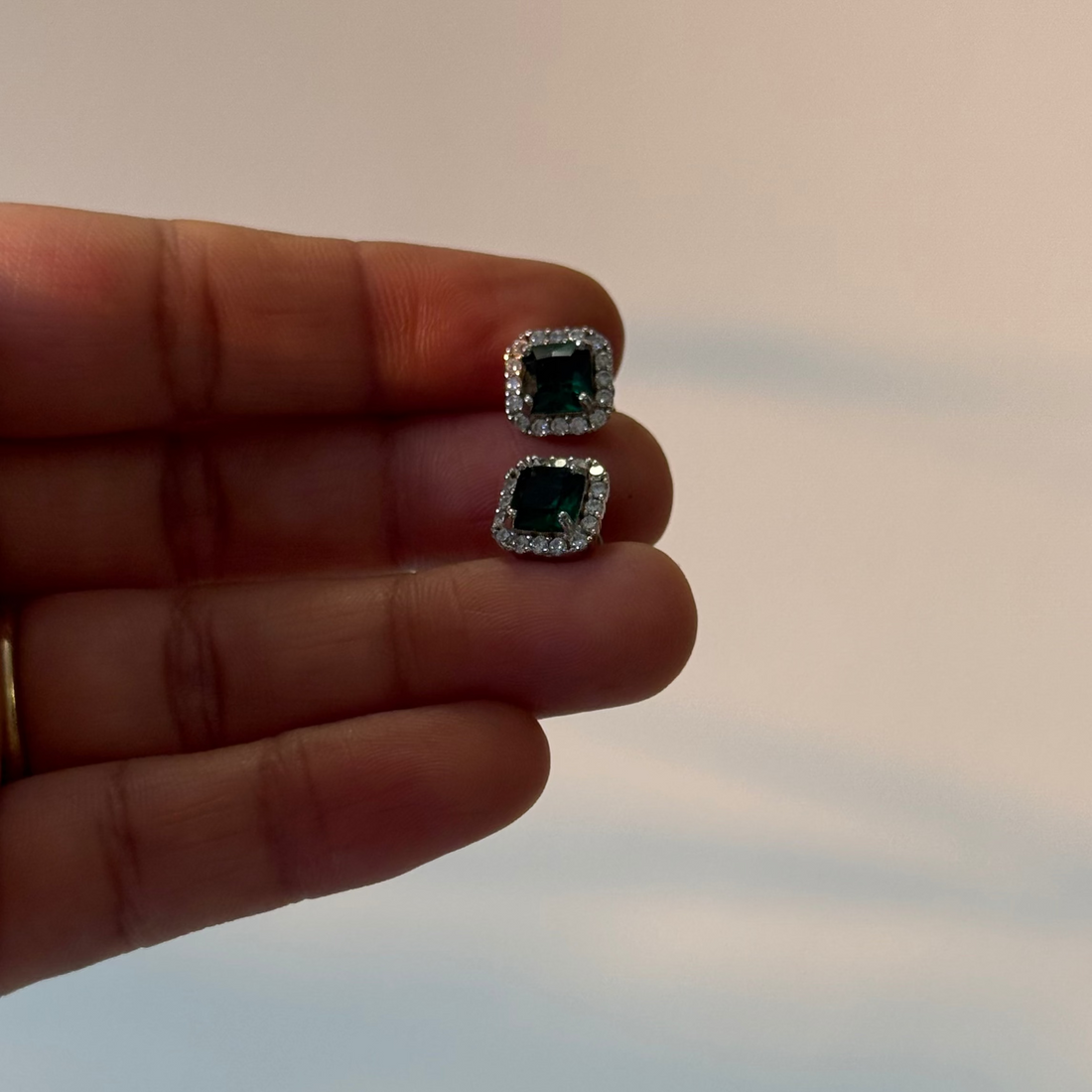 Green juliette studs