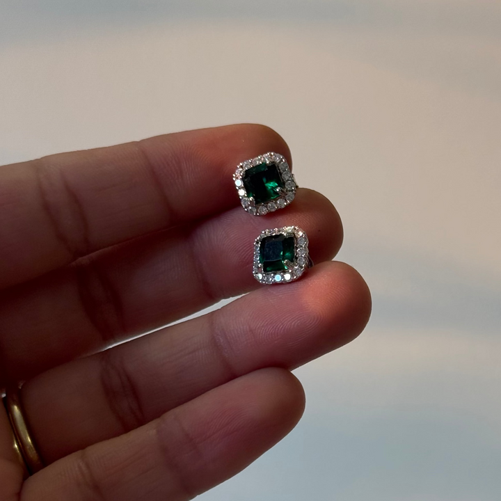 Green juliette studs