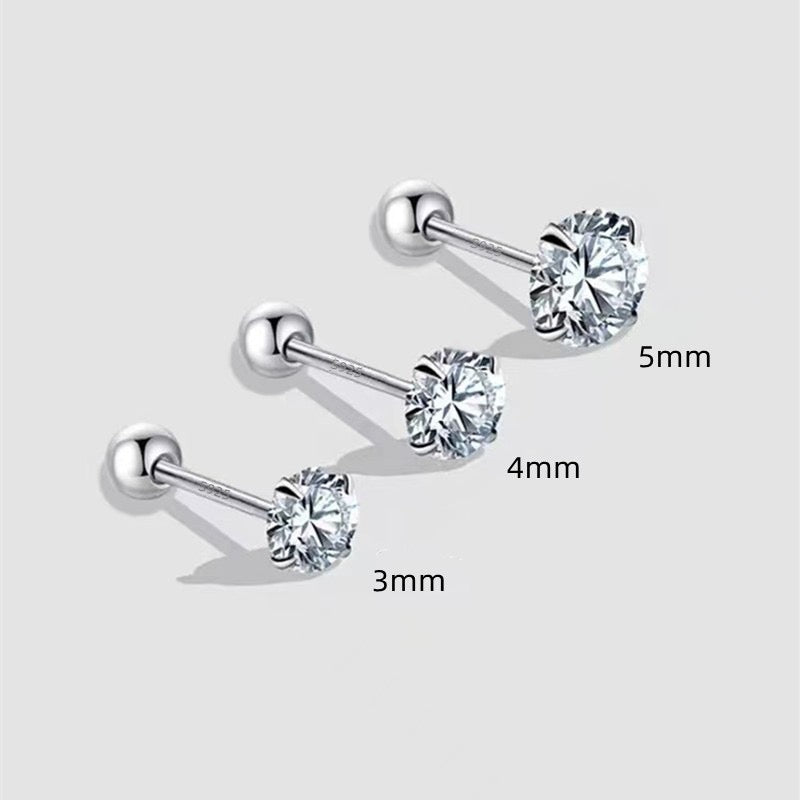 Flat back zircon studs