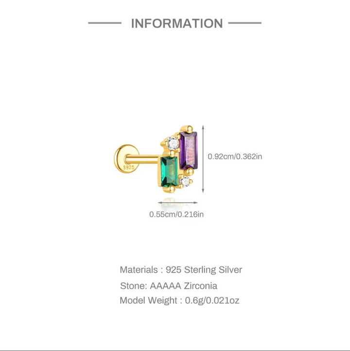 Pixie ear bone flatback studs