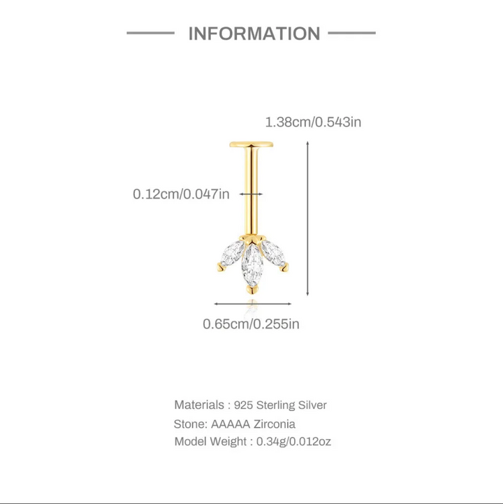Helix flatback earrings