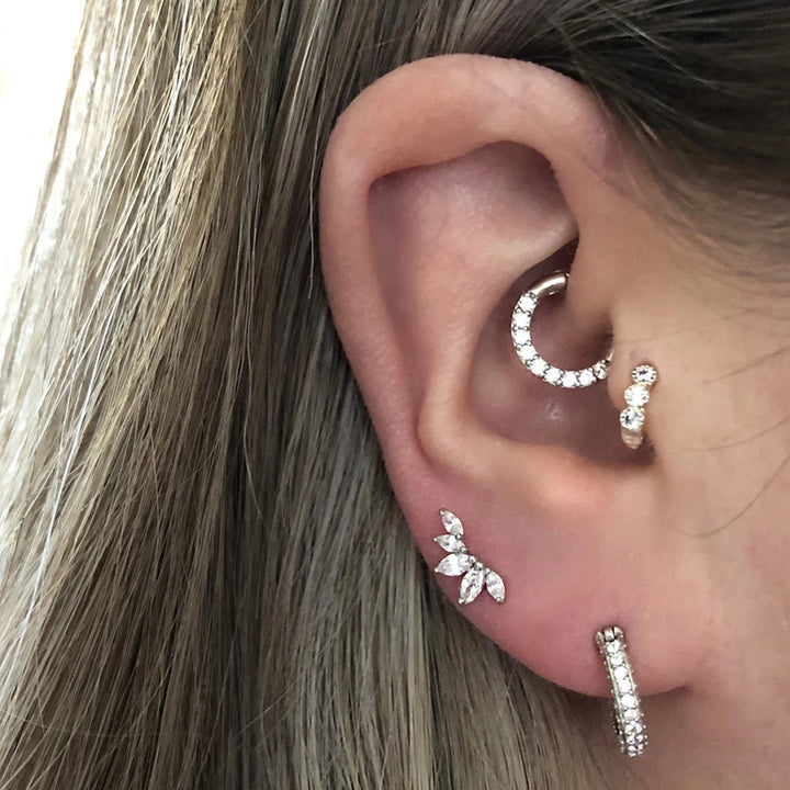 Geometric silver stud