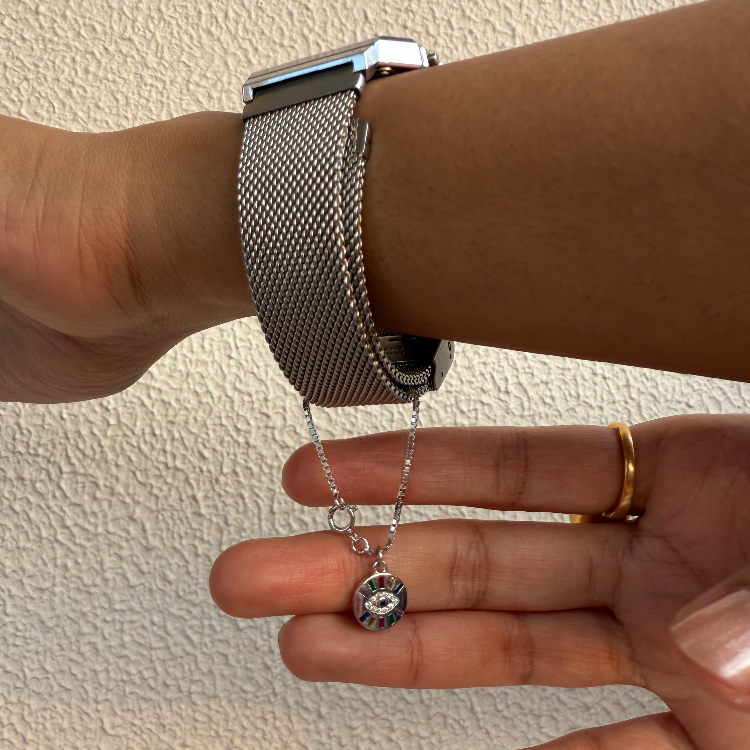 Evil eye watch charm