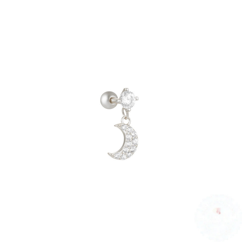 Moon cartilage flat back stud