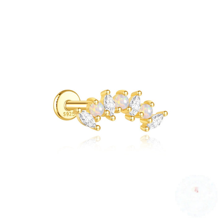Opal ear bone flatback stud