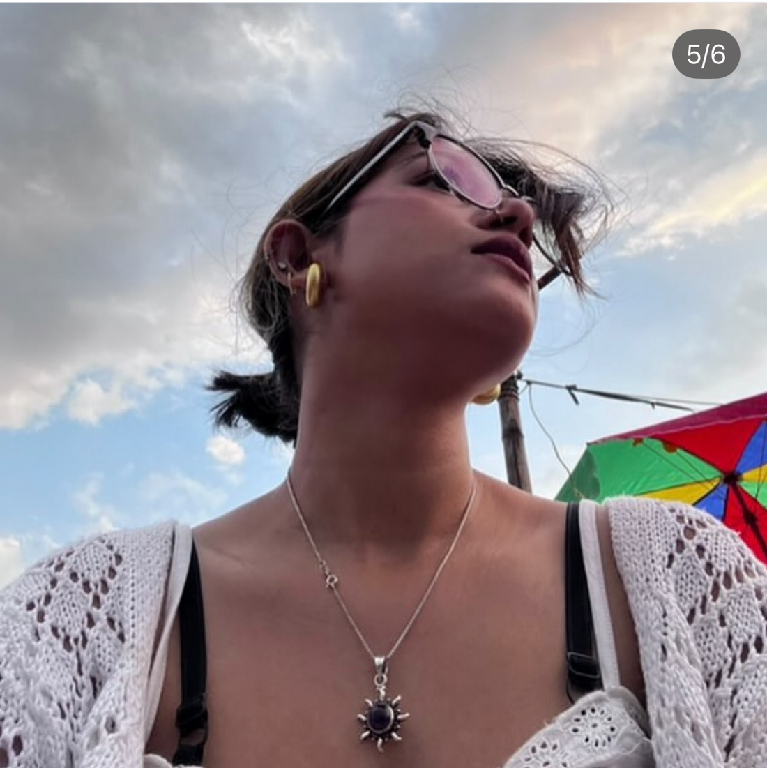 Amethyst Sun Necklace