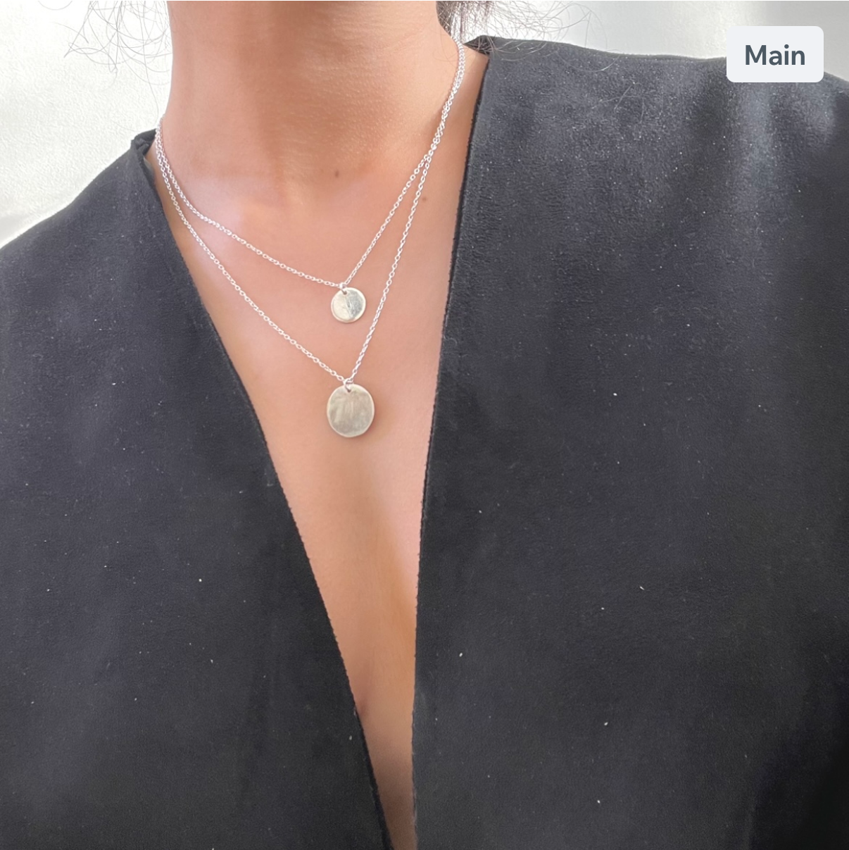 Double layer coin necklace