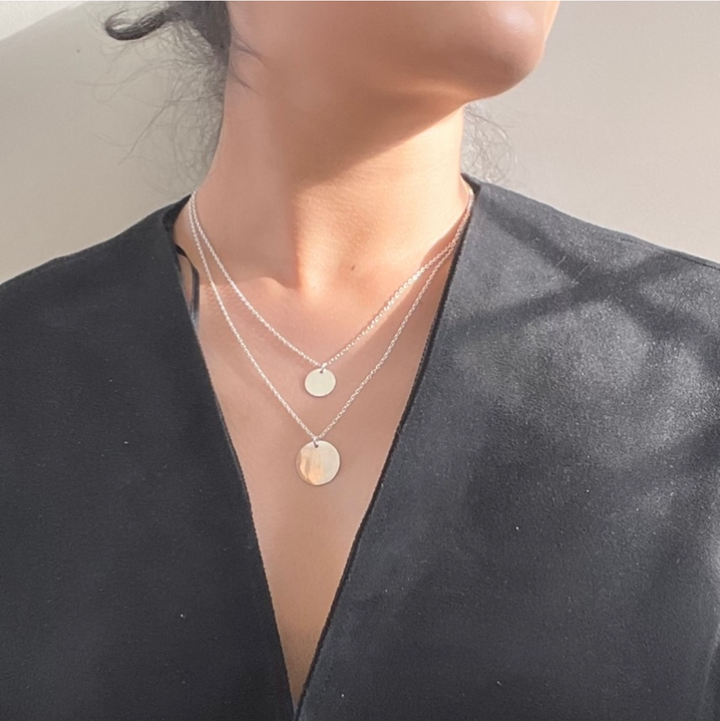 Double layer coin necklace