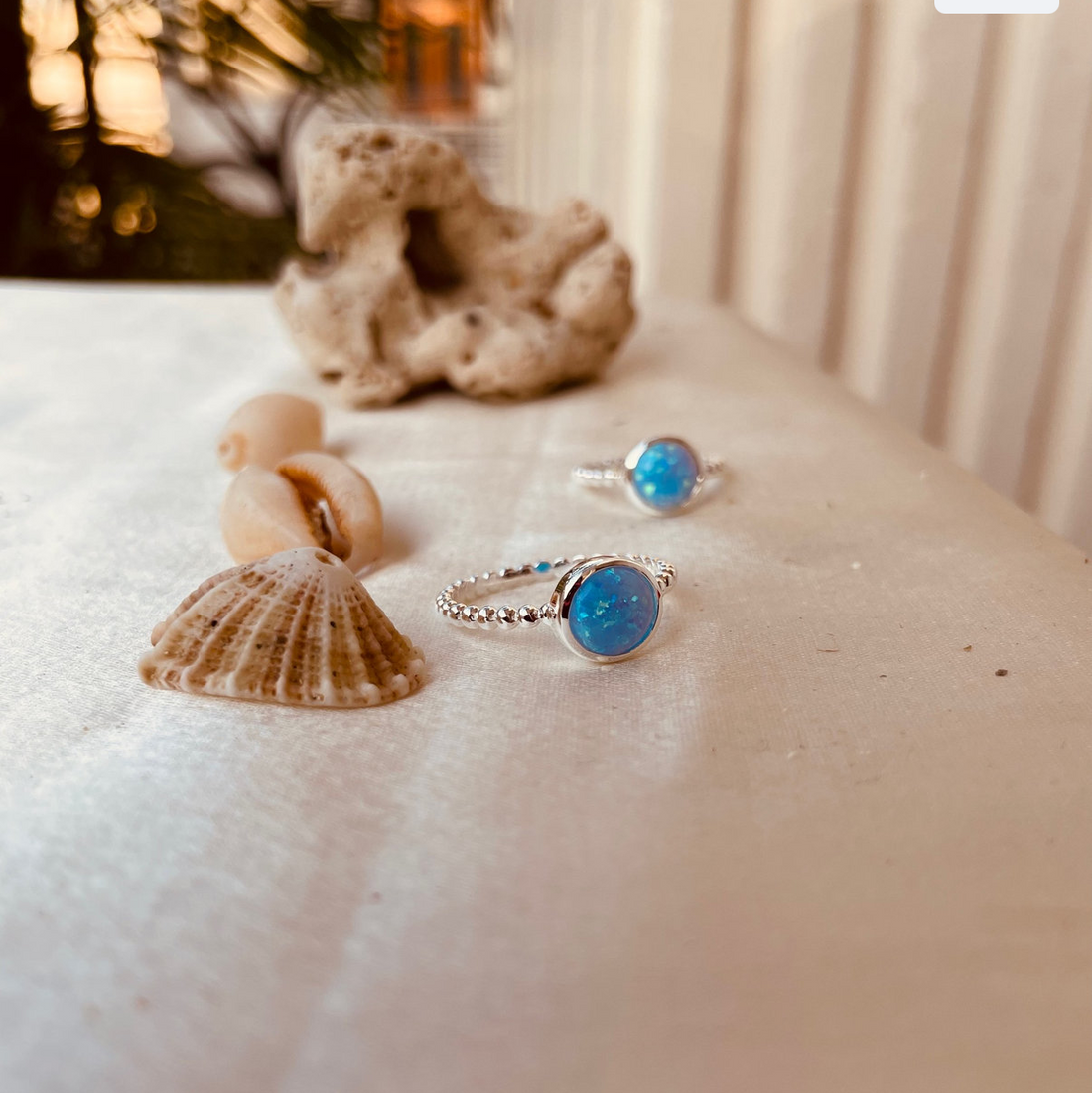 Blue opal ring