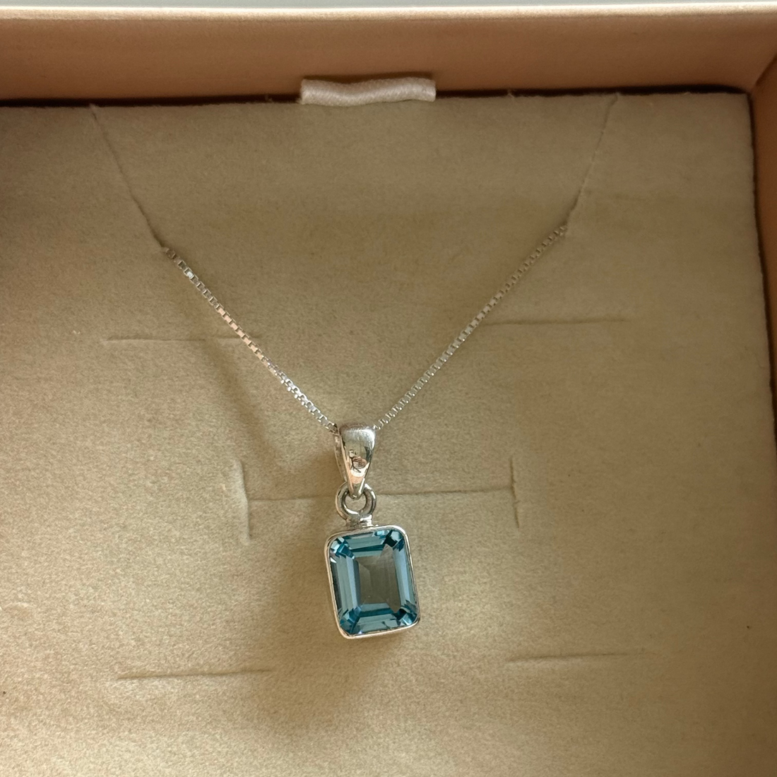 Blue topaz necklace