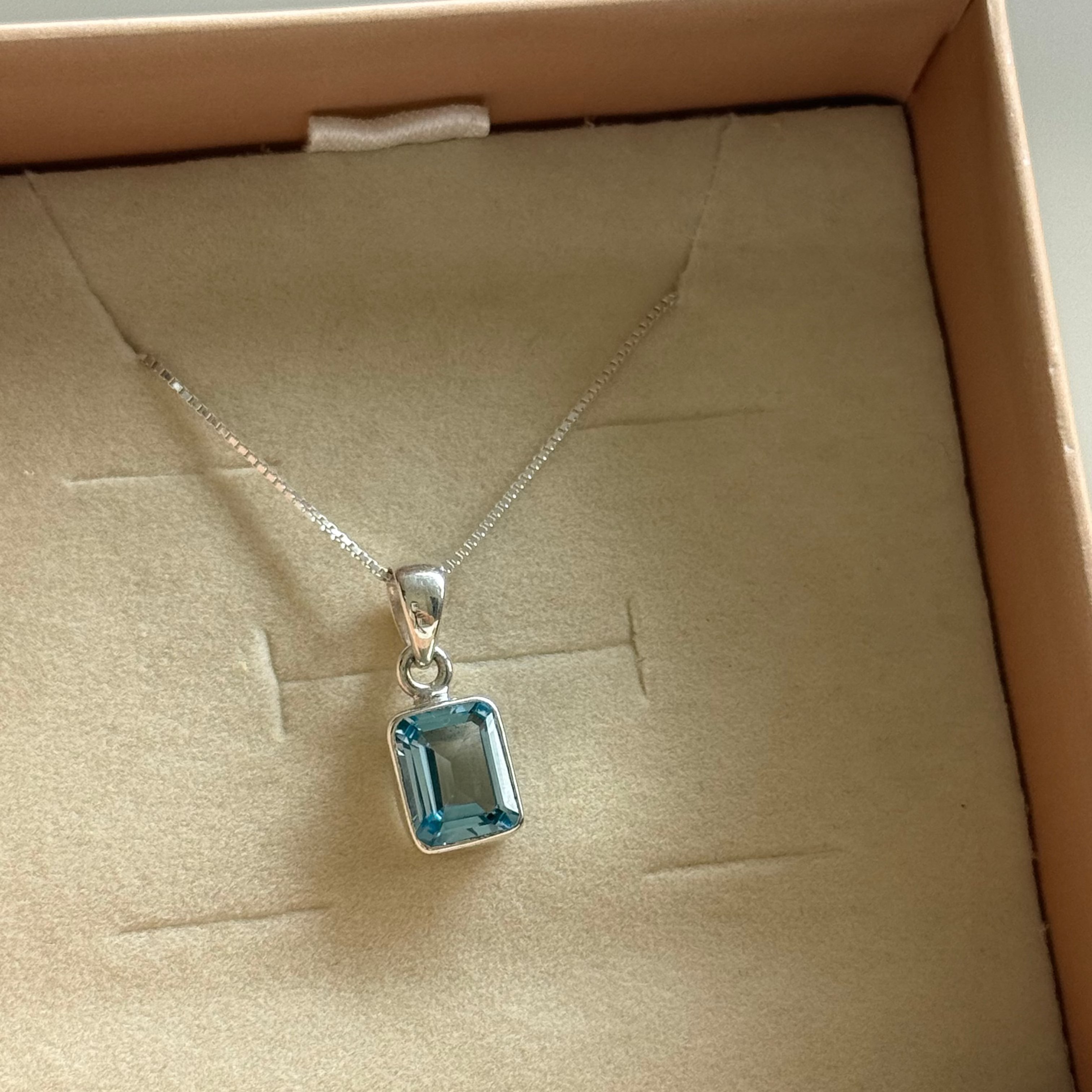Blue topaz necklace