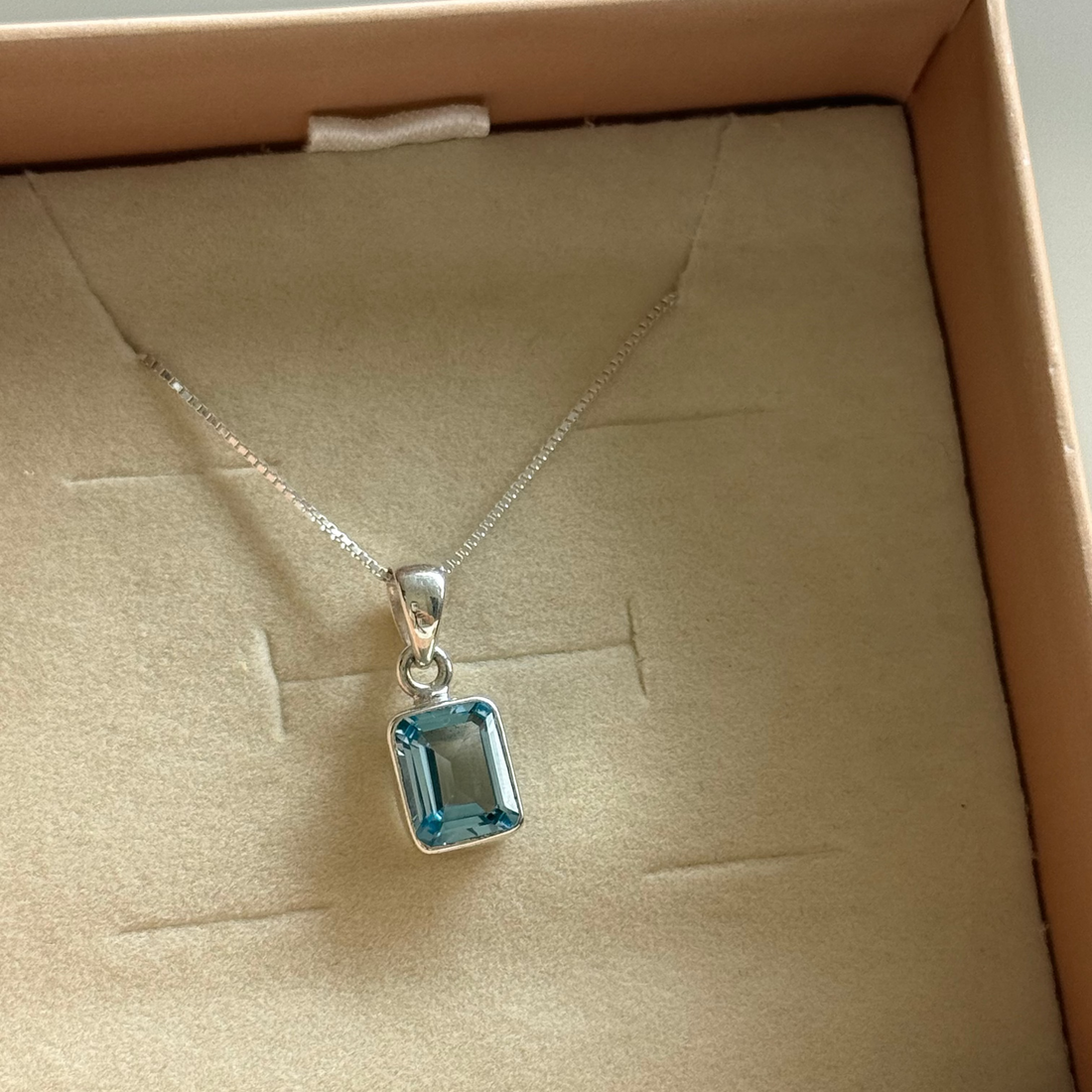 Blue topaz necklace