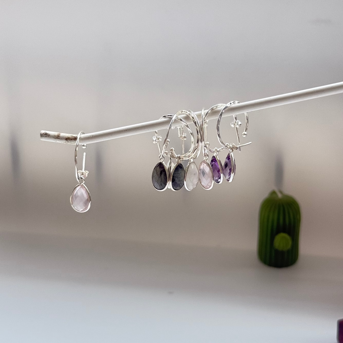 Gemstone hoops