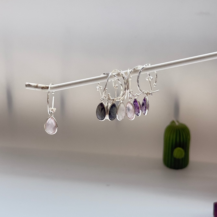Gemstone hoops