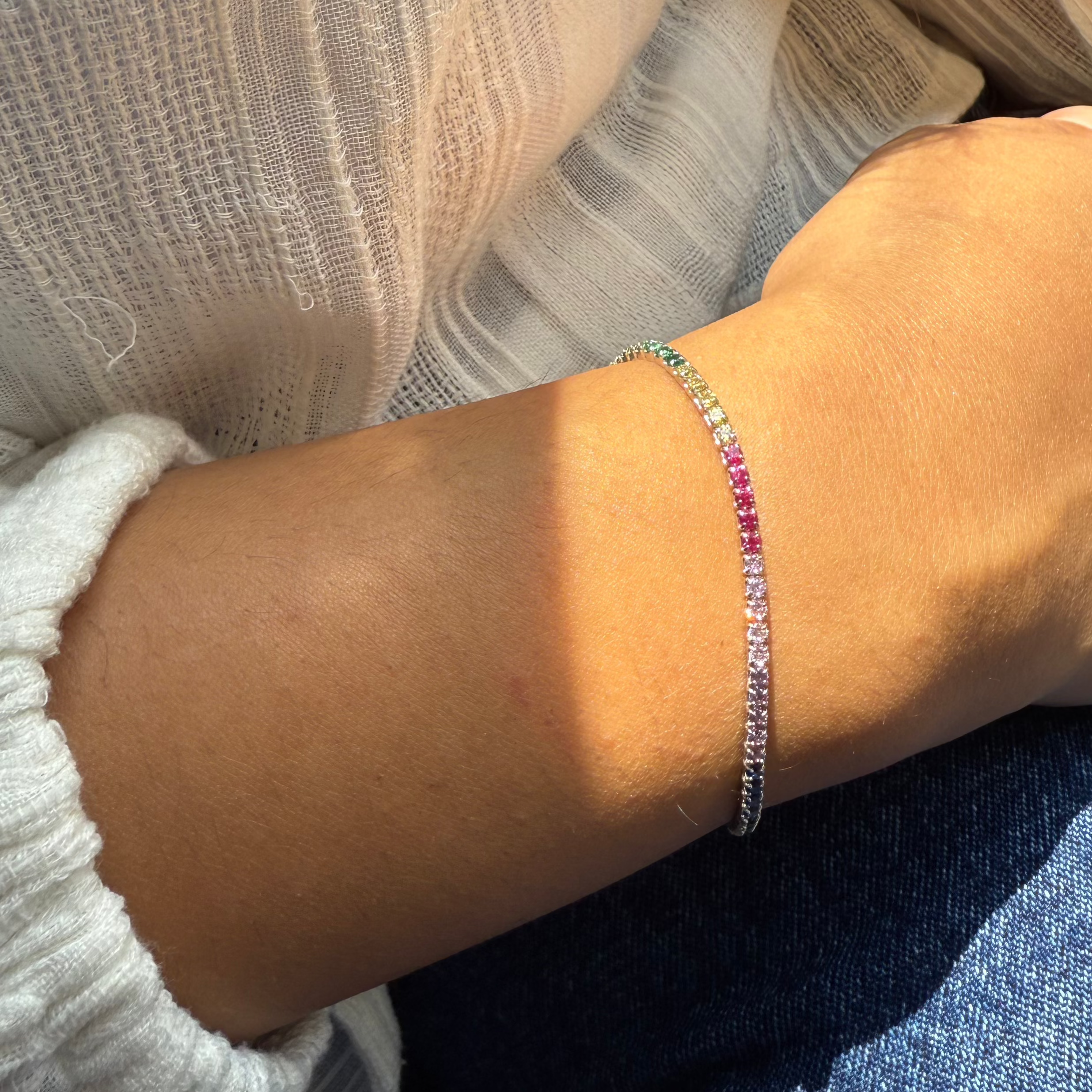 Rainbow zircon bracelet
