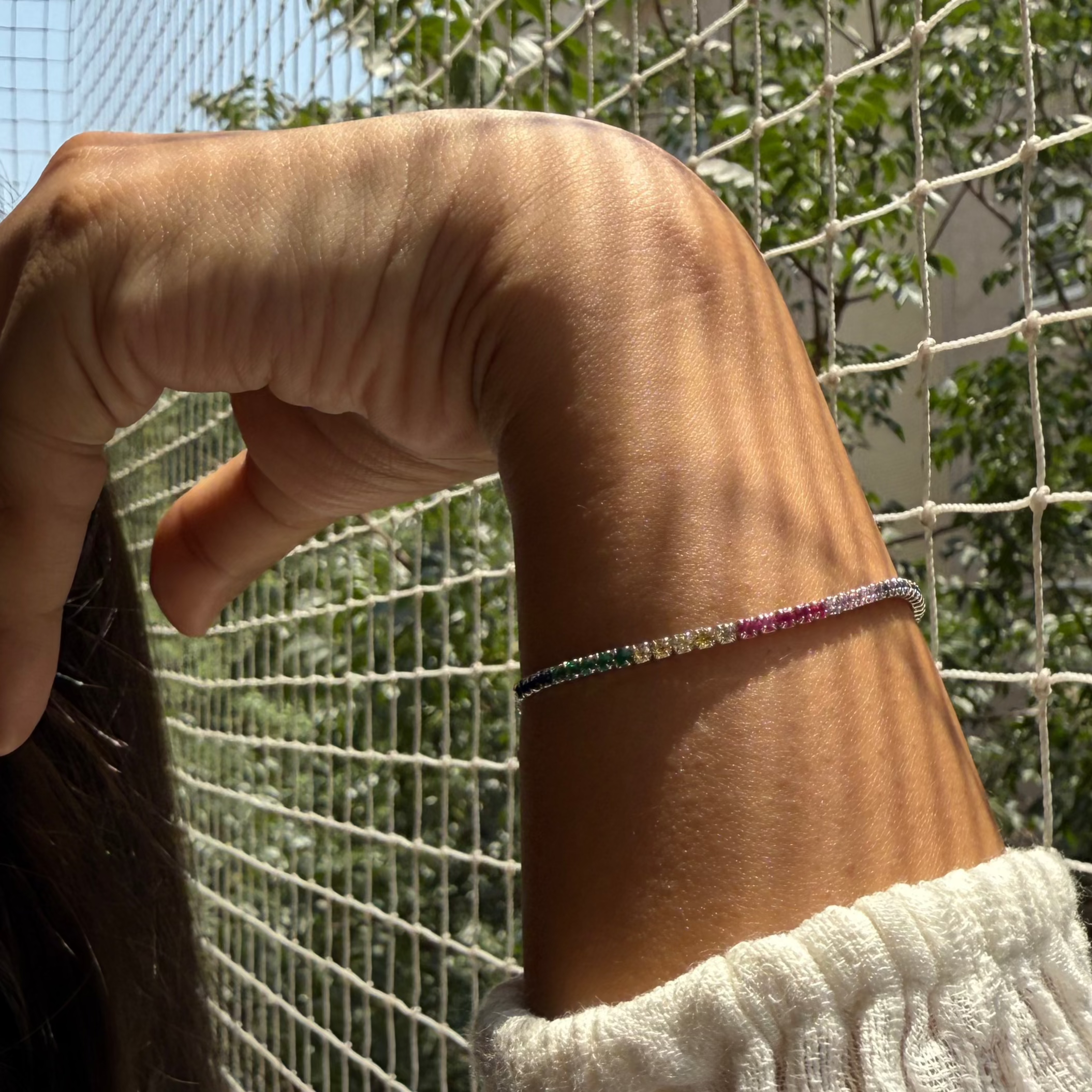 Rainbow zircon bracelet