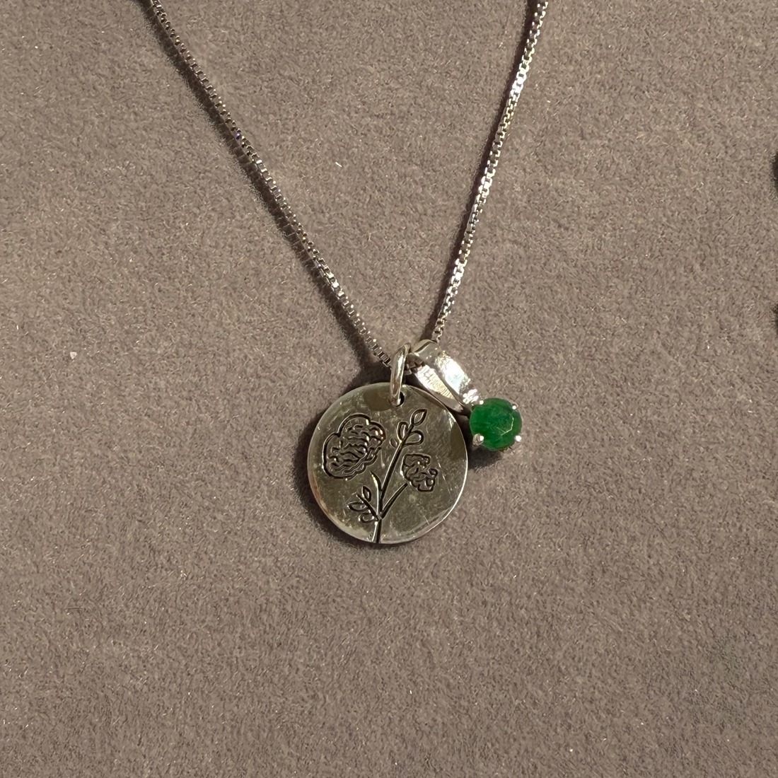 Birthstone & flower charm locket