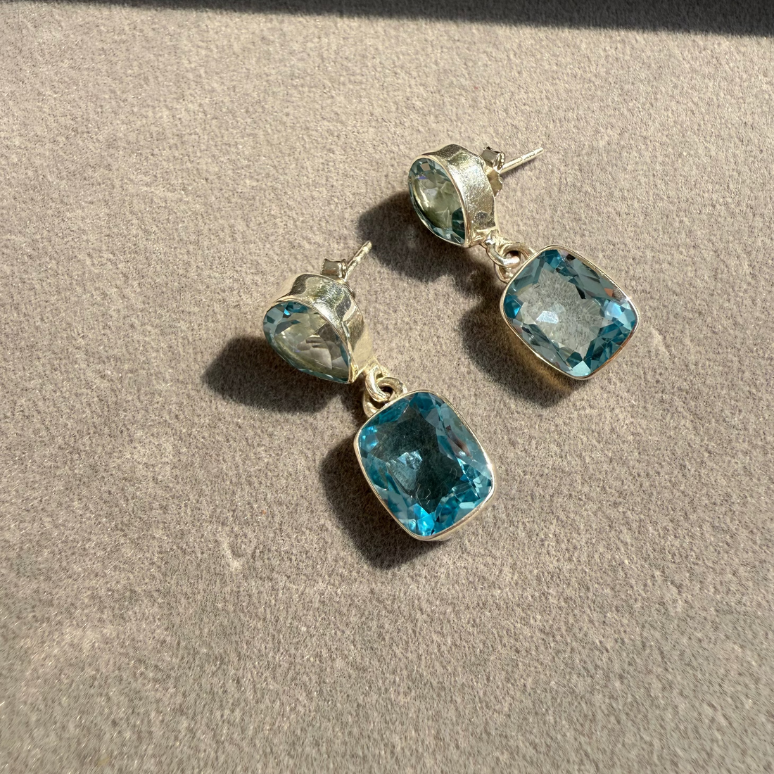 Blue topaz earrings