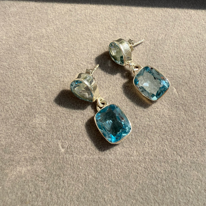 Blue topaz earrings