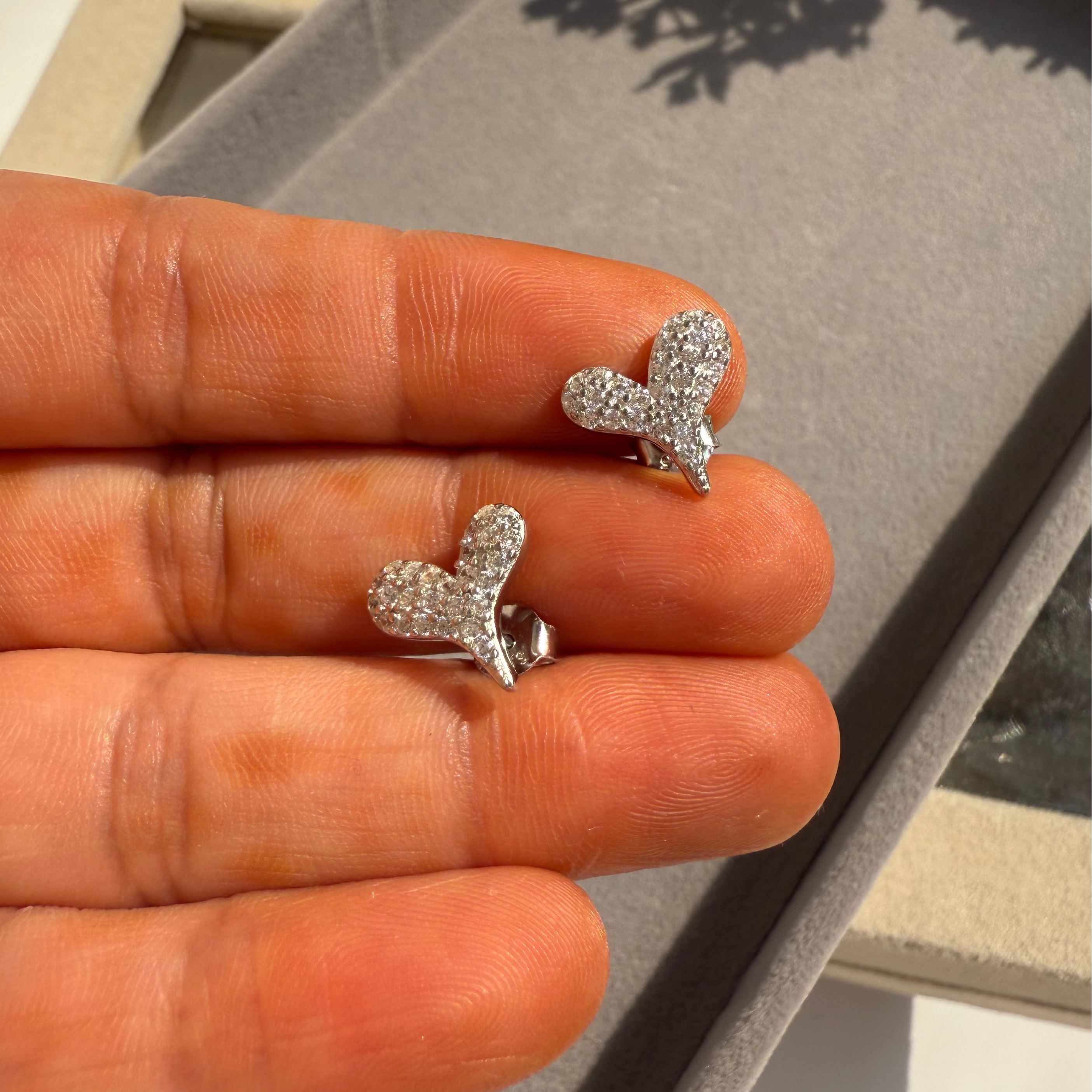 Heart studs