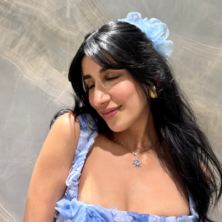 Moonstone sun necklace