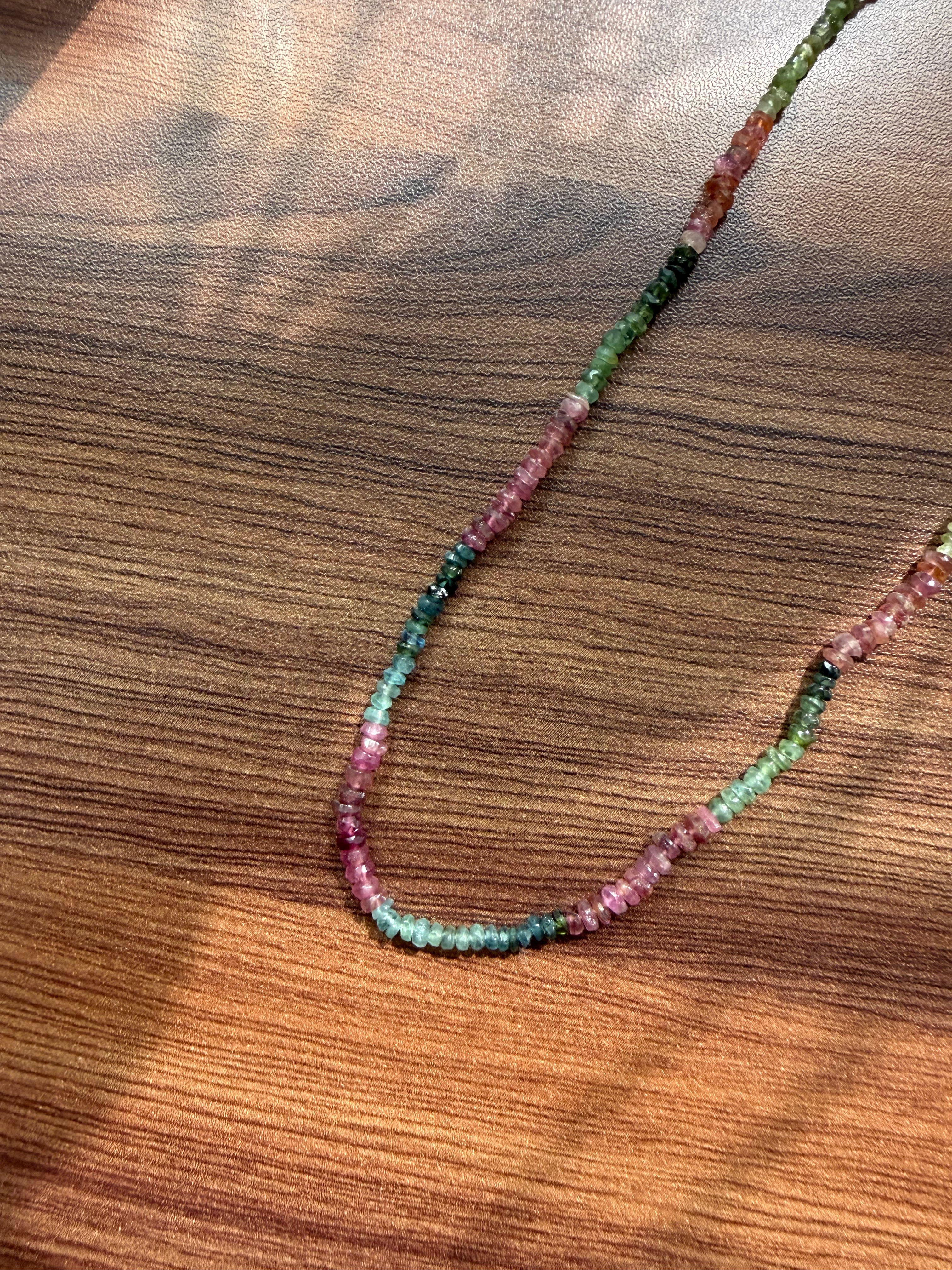 Tourmaline beaded necklace