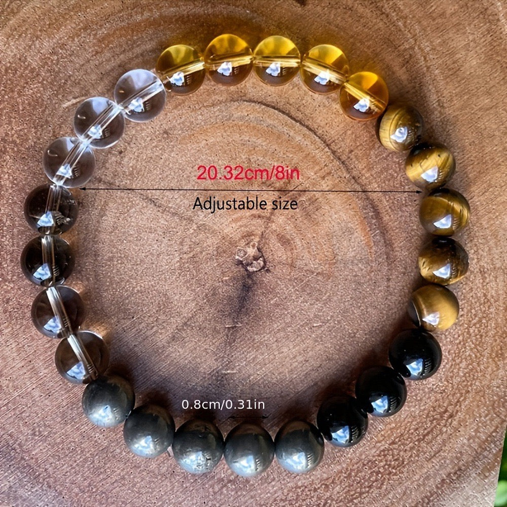 Obsidian stone bracelet