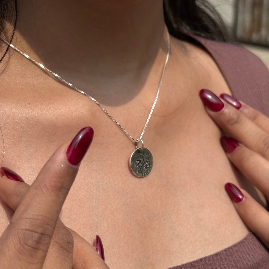 Flower charm locket