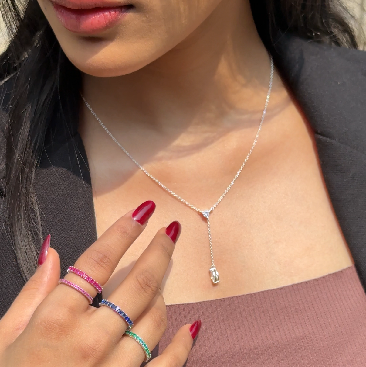 Champagne necklace