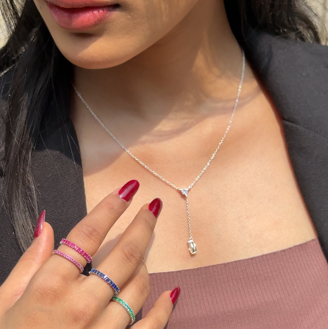 Champagne necklace